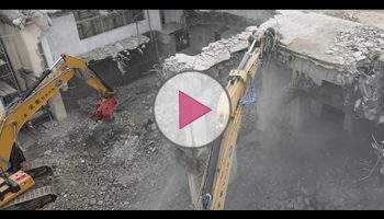 甲州市役所別館解体工事 施工動画・写真  (弊社元請工事)